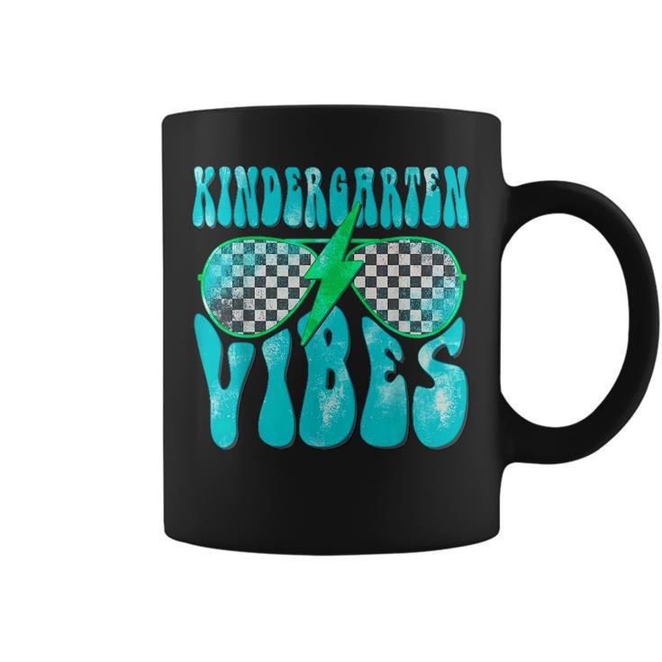 Kindergarten Vibes Kinder Crew Retro First Day Of School Coffee Mug