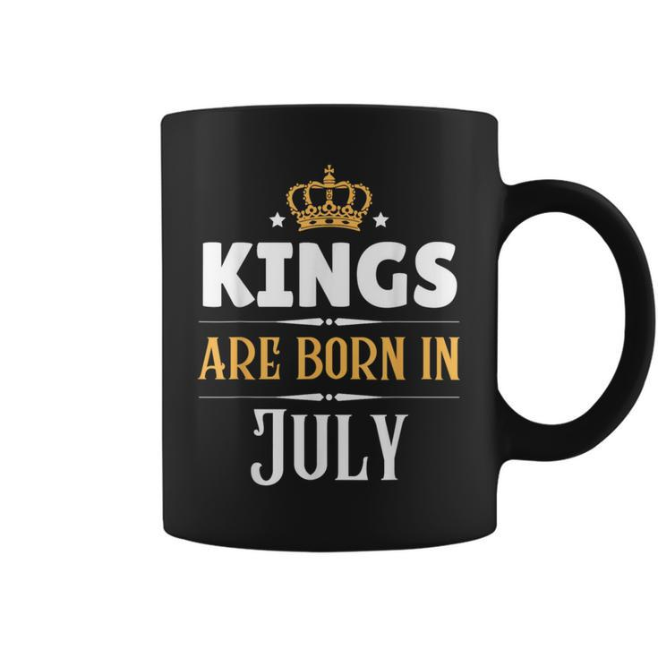 Kings Are Born In July Birthday Crown  Coffee Mug