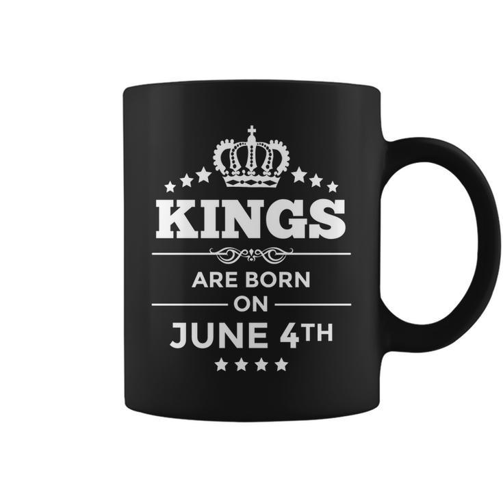 Kings Are Born On June 4Th Birthday  For Men Coffee Mug
