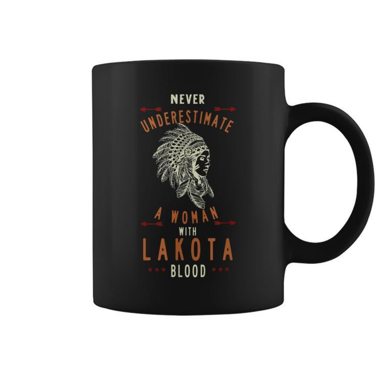 Lakota Native American Indian Woman Never Underestimate Native American Funny Gifts Coffee Mug