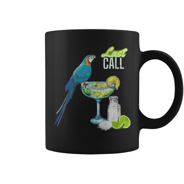 Last Call Parrot Cocktail Vacation Coffee Mug