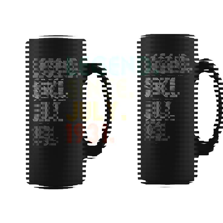 Legend Since July 1931 90Th Birthday Gift 90 Years Old Men 90Th Birthday Funny Gifts Coffee Mug