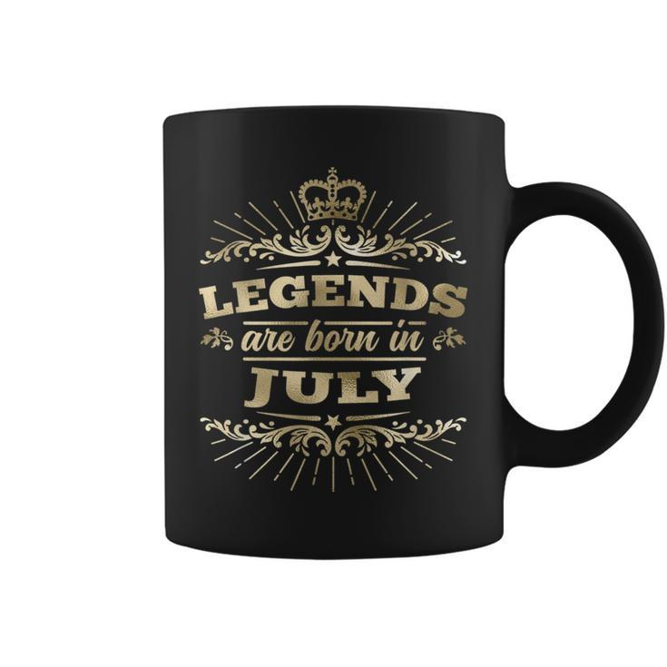 Legends Are Born In July  King Queen Crown King Funny Gifts Coffee Mug