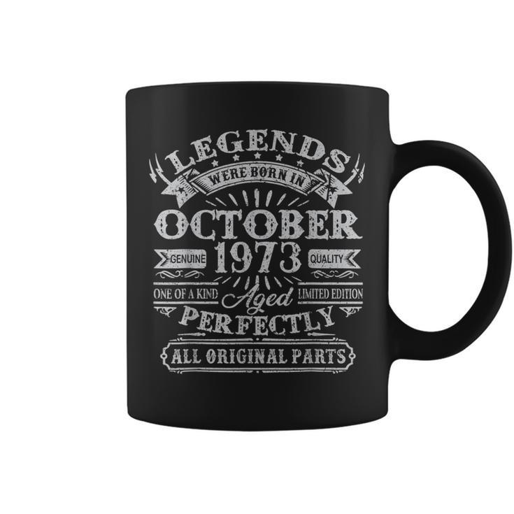 Legends Born In October 1973 50 Years Old 50Th Birthday Coffee Mug