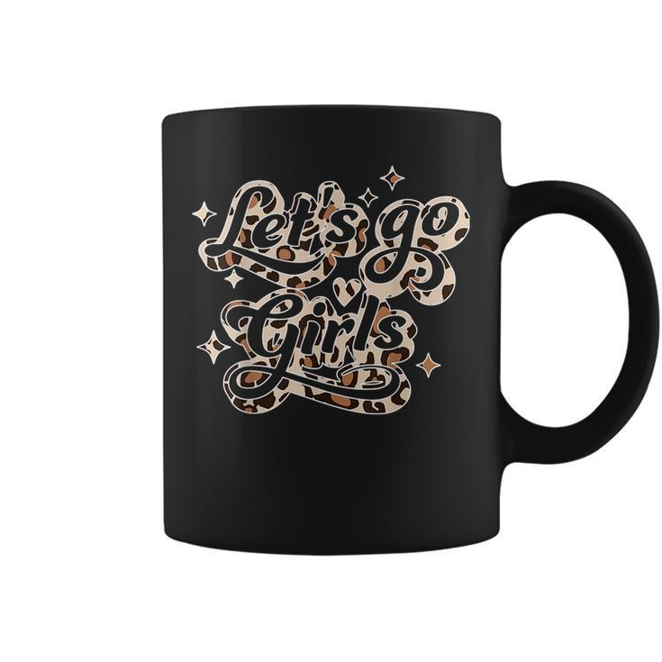 Leopard Print Lets Go Girls Nashville Bachelorette Party  Coffee Mug
