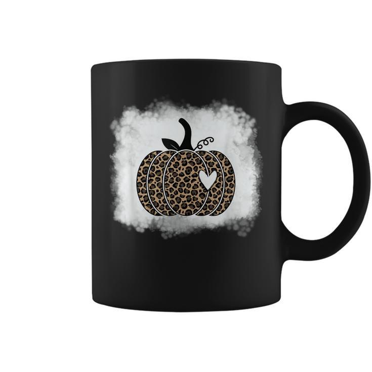 Leopard Pumpkin Heart Halloween Fall Thanksgiving Coffee Mug