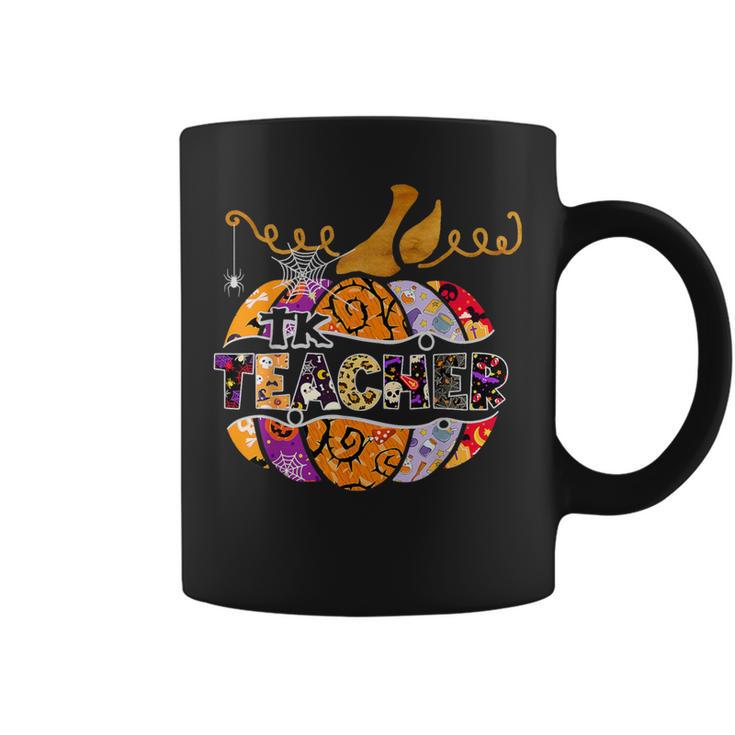 Leopard Pumpkin Trick Or Teach Halloween Tk Teacher Coffee Mug