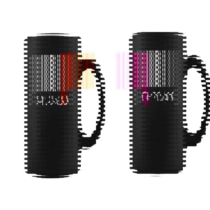 Lesbian Gay Barcode Pride Chicago Illinois Queer Aesthetic Coffee Mug