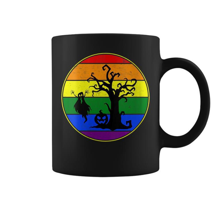 Lesbian Stuff Lgbtq Gay Goth Pride Rainbow Ghost Boo Spooky  Coffee Mug