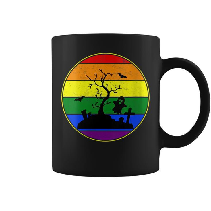 Lesbian Stuff Lgbtq Gay Goth Pride Rainbow Spooky Graveyard  Coffee Mug