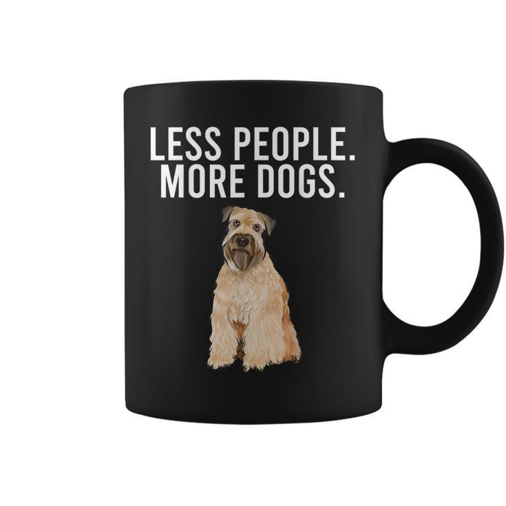 Less People More Dogs Soft Coated Wheaten Terrier Funny  Coffee Mug