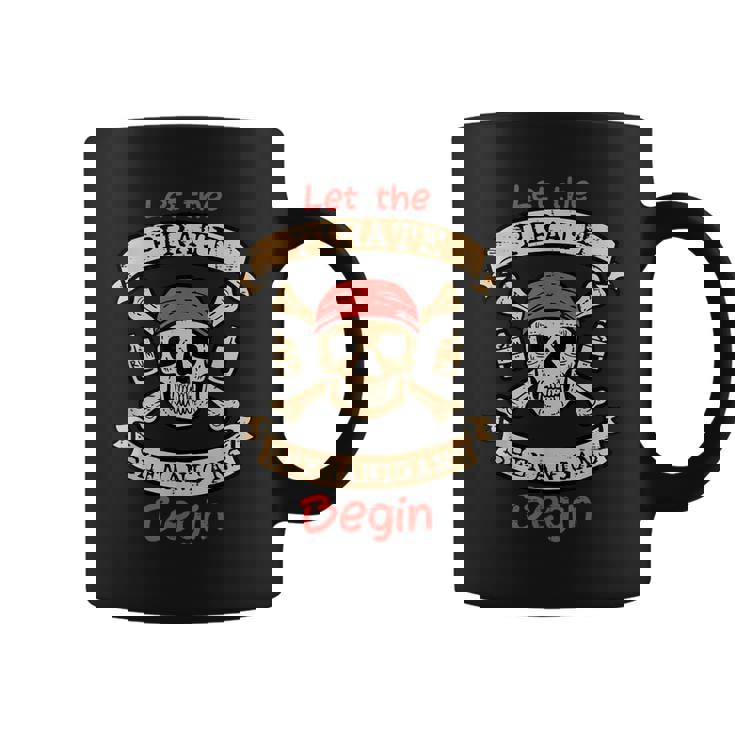 Let The Pirate Shenanigans Begin Skull Fun Halloween Costume Coffee Mug