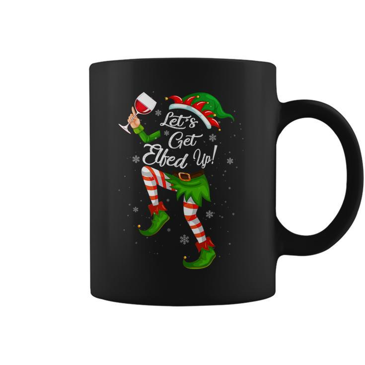 Let's Get Elfed Up Drinking Christmas Cheers Holiday Coffee Mug