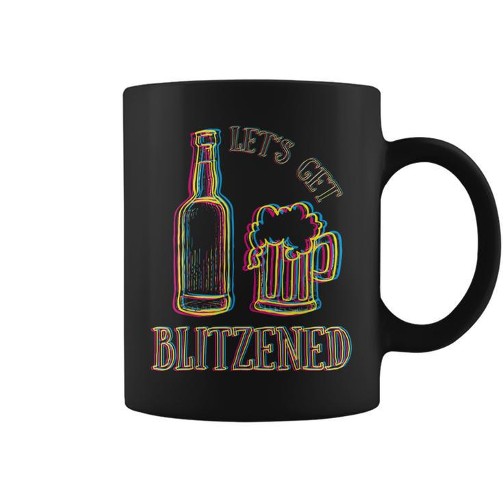 Lets Get Blitzened Christmas Alcohol Humor Men Women  Coffee Mug