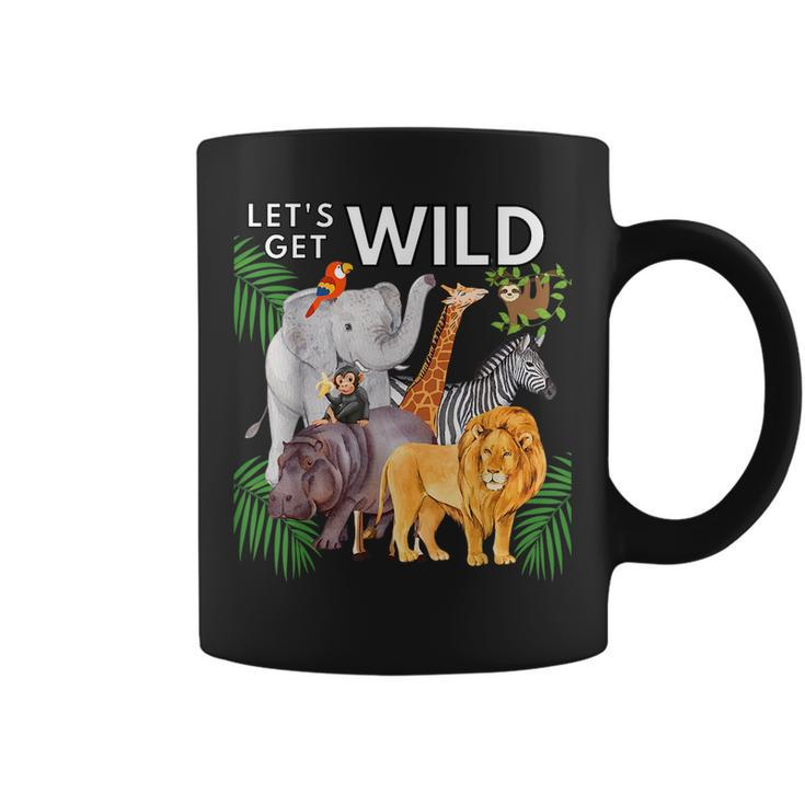 Lets Get Wild Animals Zoo Safari Party A Day At The Zoo  Coffee Mug