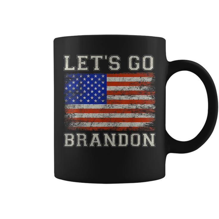 Lets Go Brandon American Flag Anti Liberal Us Gift For Mens Coffee Mug