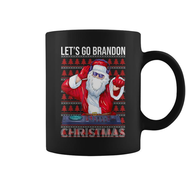 Let's Go Brandon Meme Ugly Christmas Dj Sweater Coffee Mug