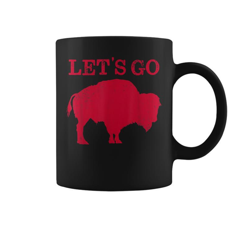 Lets Go Buffalo New York Bflo Wny Vintage Football  Coffee Mug