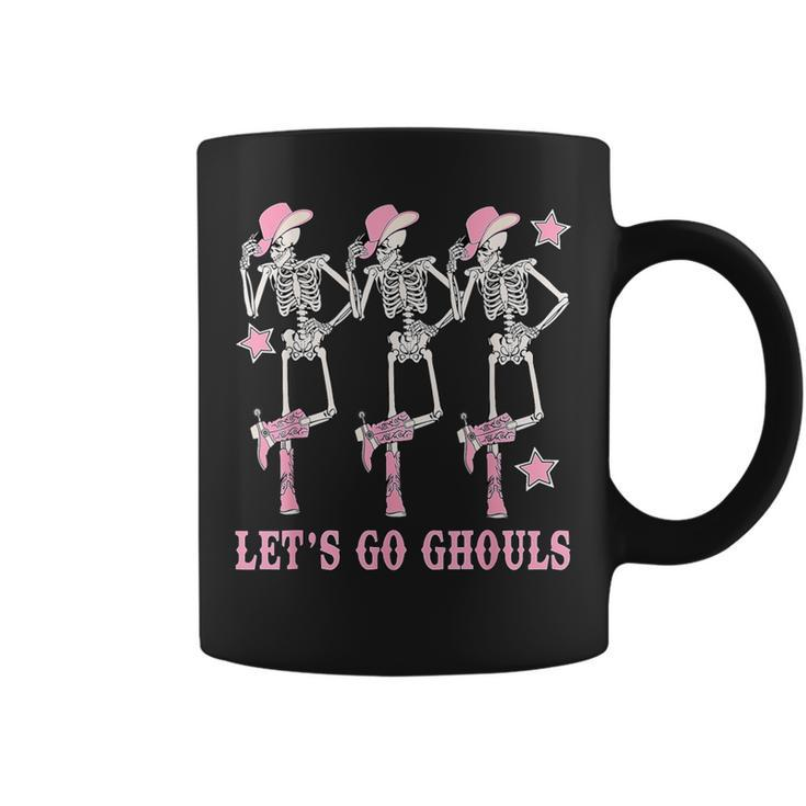 Let's Go Ghouls Western Skeletons Bachelorette Halloween Coffee Mug