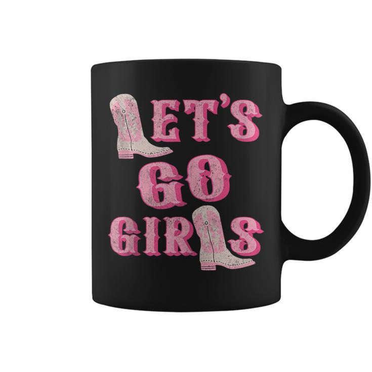 Lets Go Girls Western Cowgirl Boots Bachelorette Party  Coffee Mug