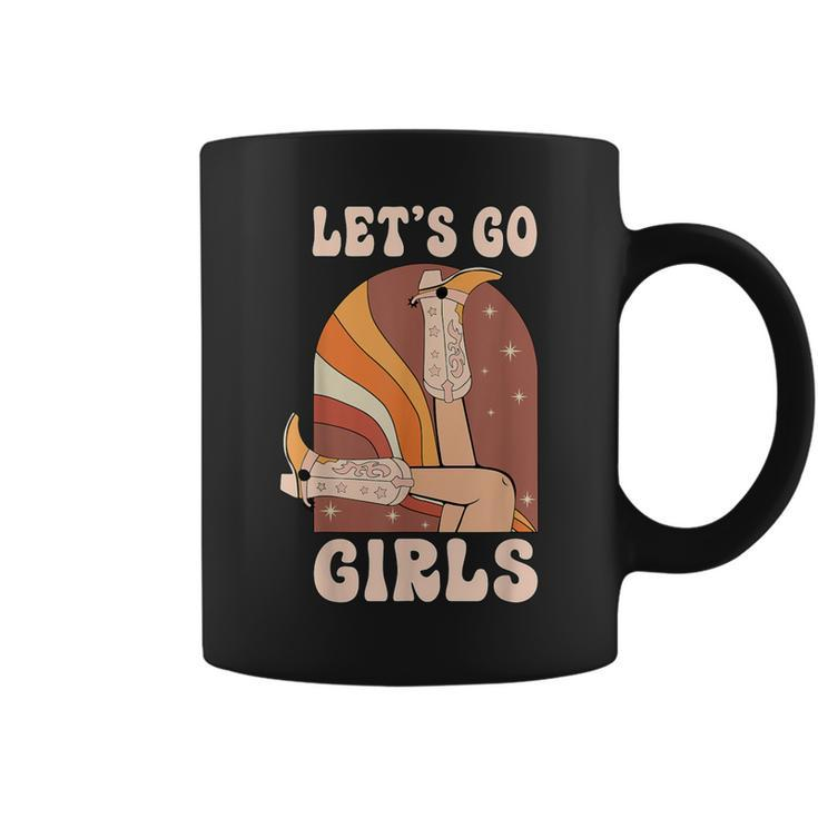 Let's Go Girls Western Cowgirl Bride Bridesmaid Bachelorette Coffee Mug