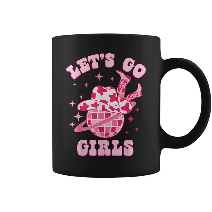 Let's Go Girls Western Cowgirl Groovy Bachelorette Party Coffee Mug