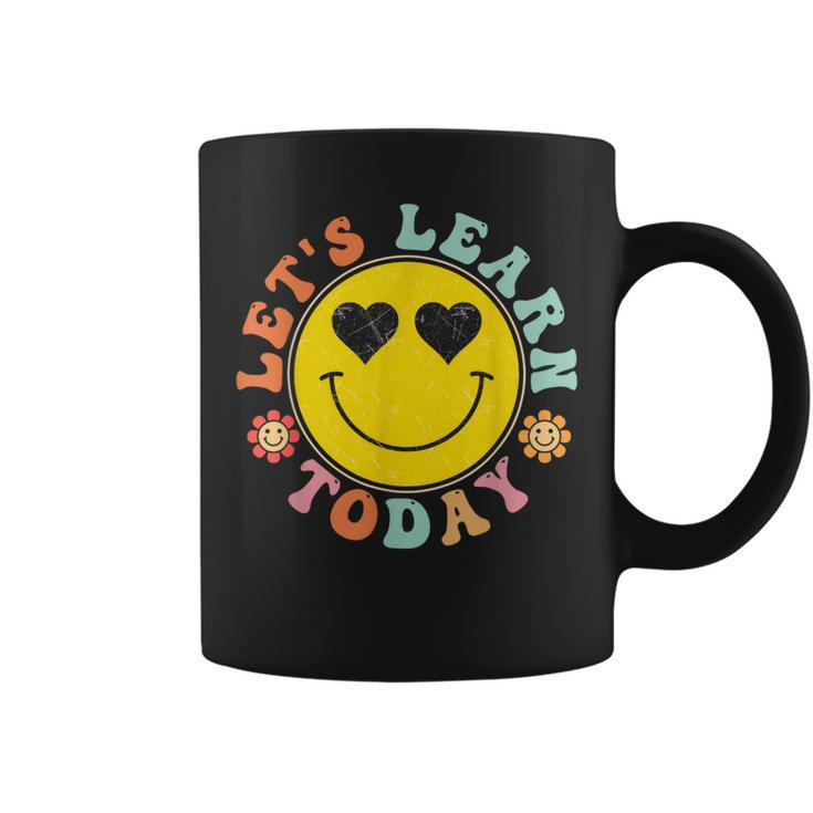Lets Learn Today Hippie Smile Face Back To School  Coffee Mug