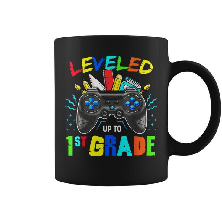 Leveled Up To 1St Grade Gamer Back To School First Day Boys Coffee Mug