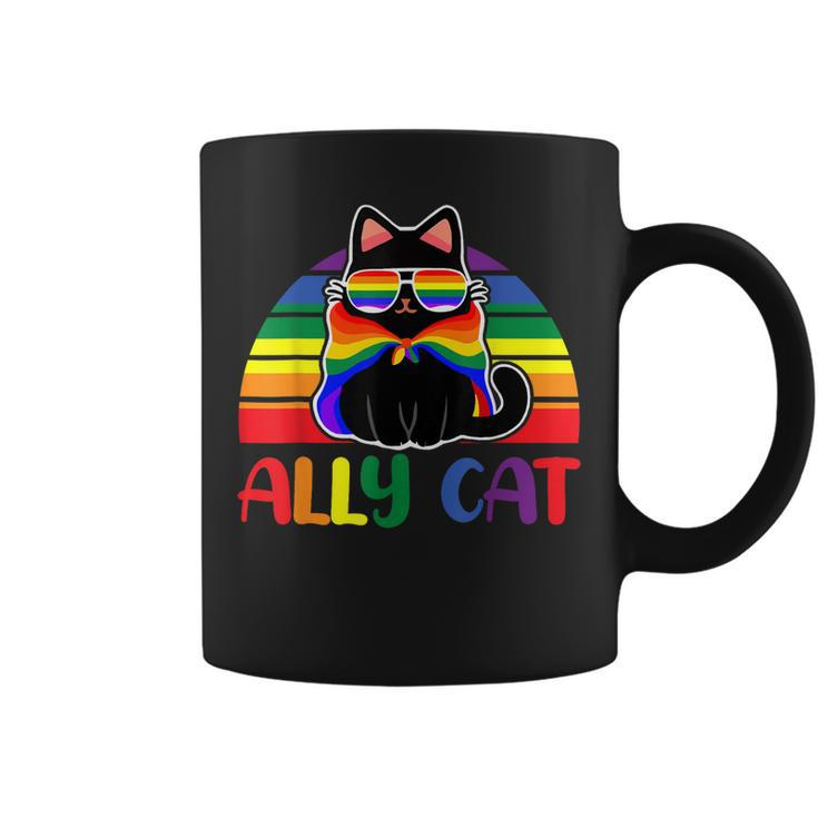 Lgbt Ally Cat Be Kind Gay Rainbow Funny Lgbtq Flag Gay Pride  Coffee Mug