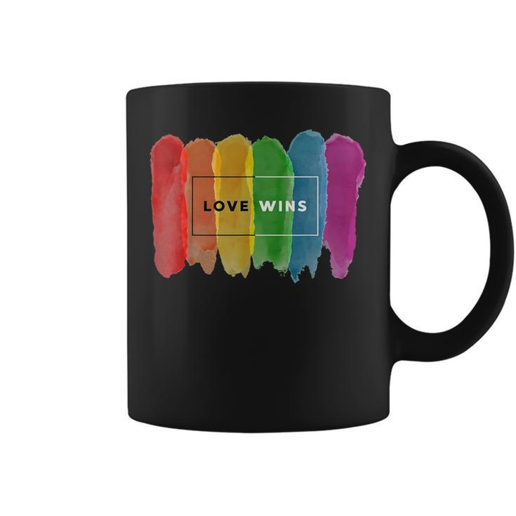 Lgbt Rainbow Gay Pride Lgbtq Equality Love Wins Men Women  Coffee Mug
