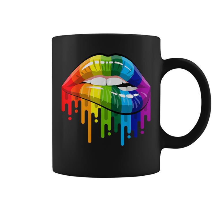 Lgbt Rainbow Lips Pride Gay Homosexual Lesbian Coffee Mug