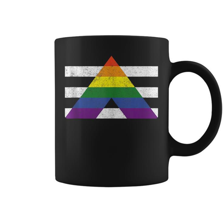 Lgbt Straight Gay Ally Pride Flag Gift For Hetero Men Women  Coffee Mug