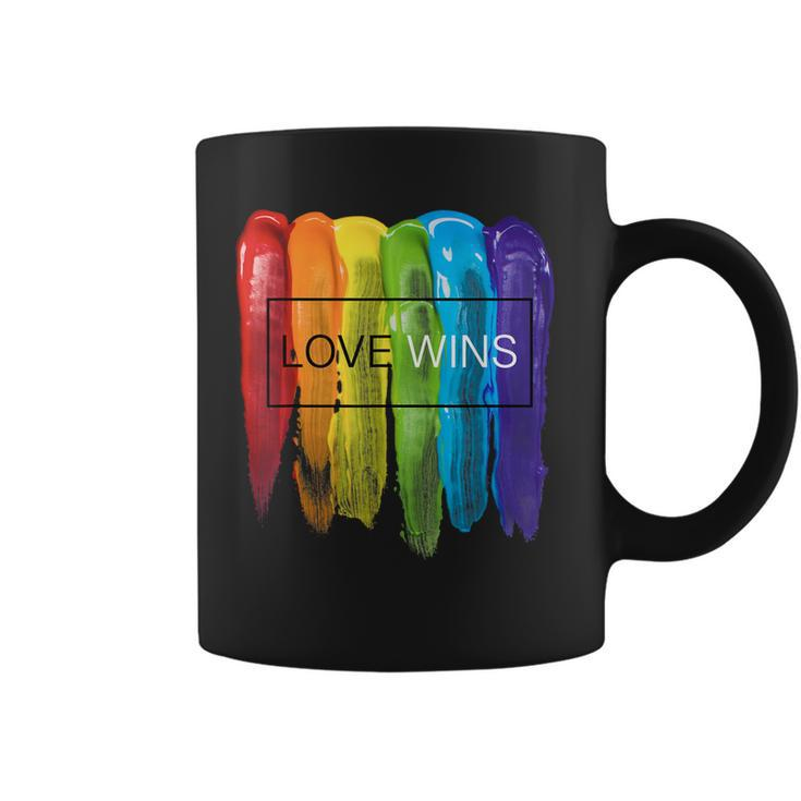 Lgbtq Equality Gay Pride Love Wins Be Yourself Month Rainbow  Coffee Mug