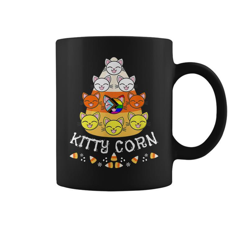 Lgbtq Gay Lesbian Halloween Fall Cat Candy Corn Kitty Corn Lesbian  Coffee Mug