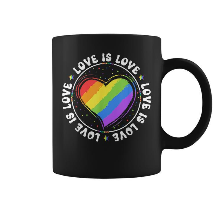 Lgbtq Love Is Love Gay Pride Lgbt Ally Rainbow Flag Vintage Pride Month Funny Designs Funny Gifts Coffee Mug