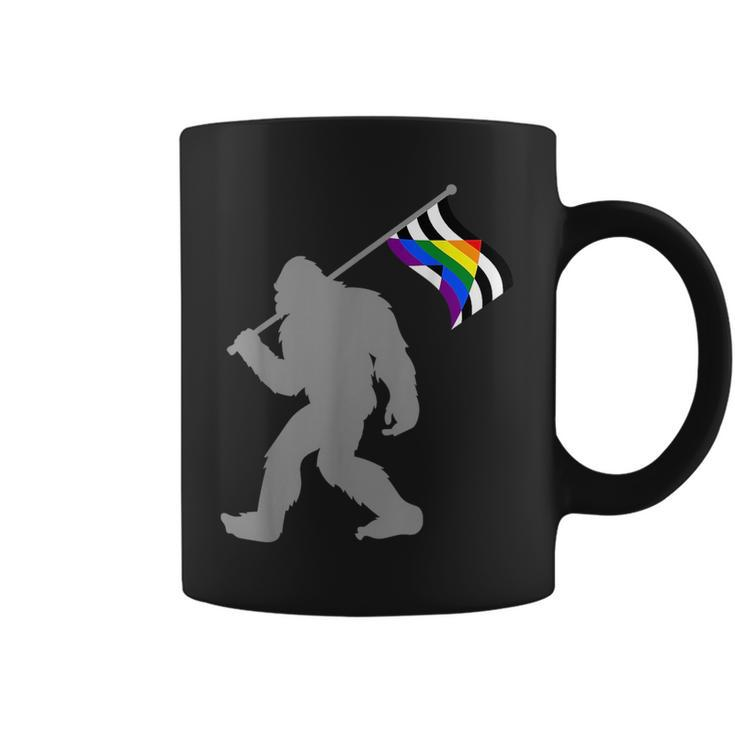 Lgbtq Straight Alliance Pride Flag On Straight Gay Ally  Coffee Mug