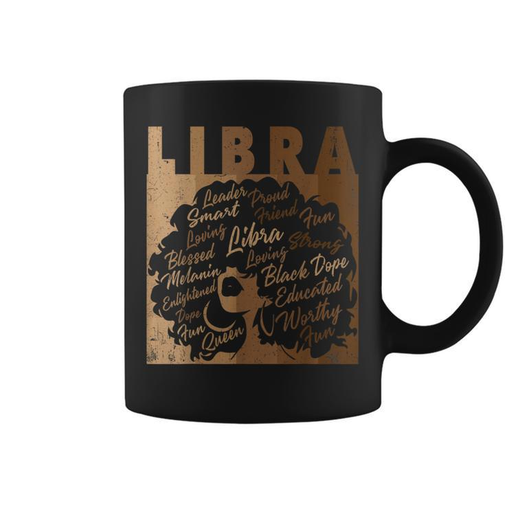 Libra Girl African American Melanin Birthday Coffee Mug