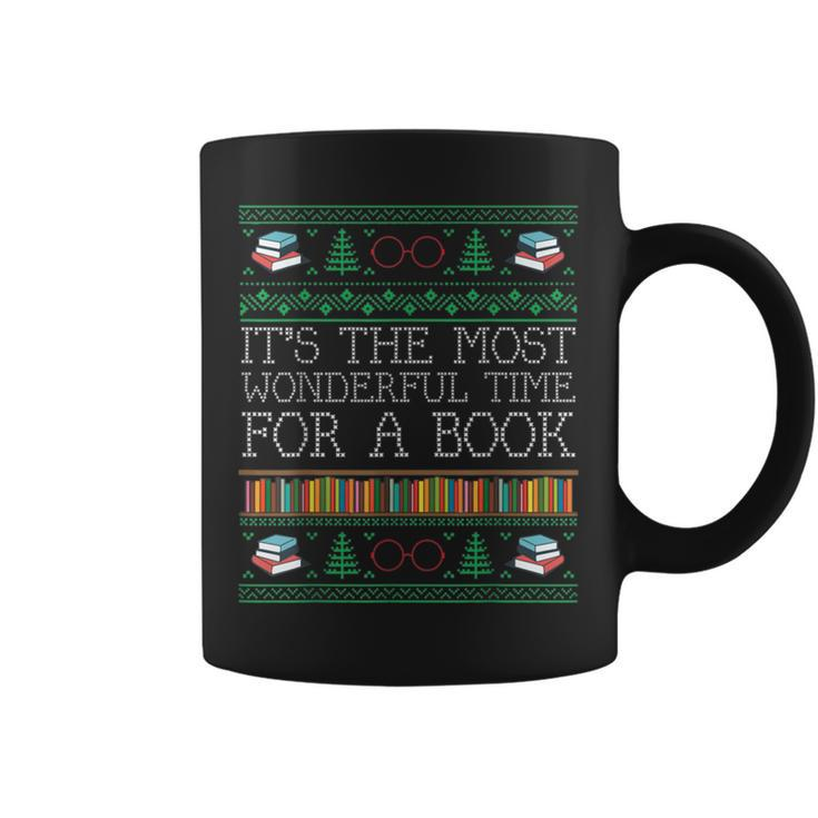 Librarian Books Reading Ugly Christmas Sweaters Coffee Mug