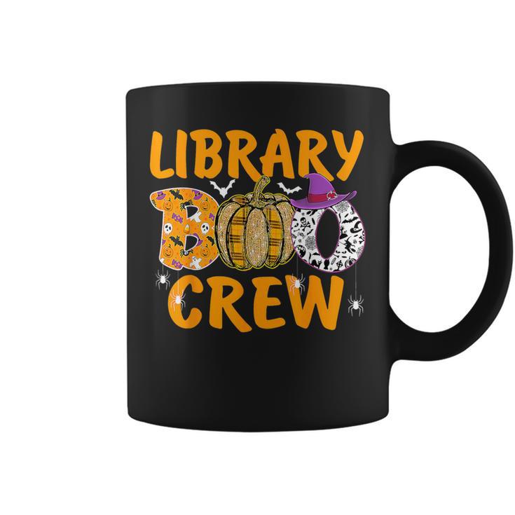 Library Boo Crew Cute Pumpkin Halloween Spooky Season Coffee Mug