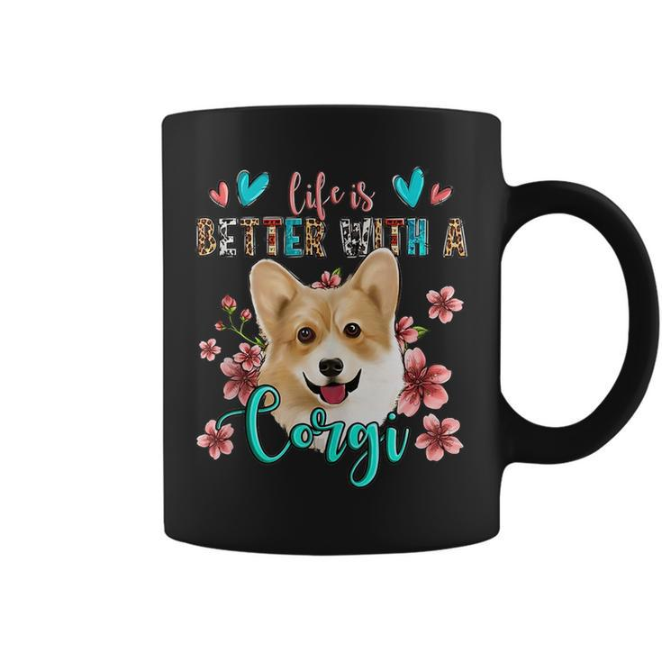 Life Is Better With A Corgi Western Leopard National Pet Day  Coffee Mug