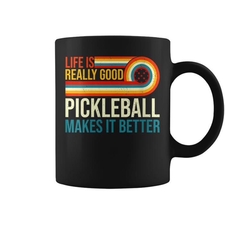 Life Is Really Good Pickleball Makes It Better Racket Player  Coffee Mug
