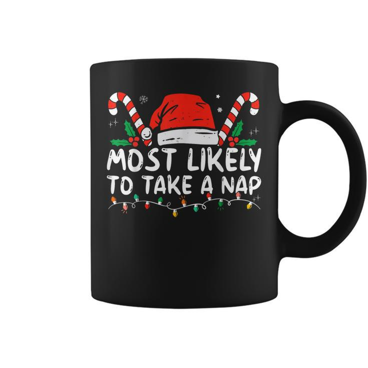 Most Likely To Take A Nap Family Matching Christmas Coffee Mug