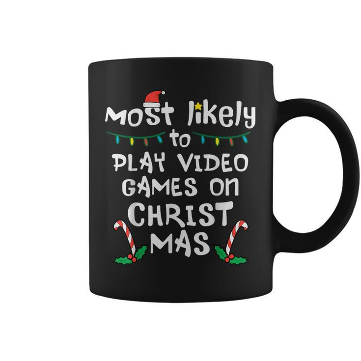 Most Likely Play Video Game Christmas Xmas Family Gamer Boys Coffee Mug