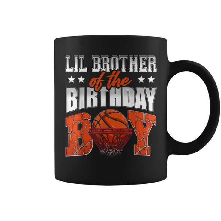Lil Brother Of The Birthday Boy Basketball Family Baller Coffee Mug
