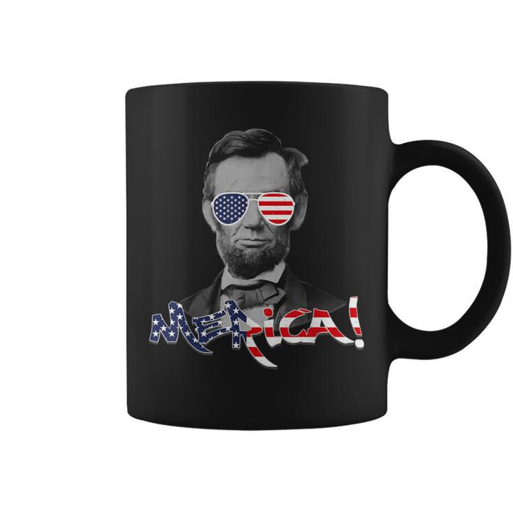 Lincoln Merica 4Th July Or Memorial Day Outift Coffee Mug