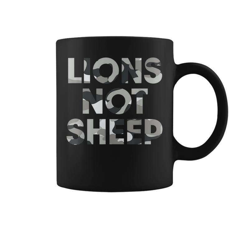 Lions Not Sheep Grey Gray Camo Camouflage  Coffee Mug