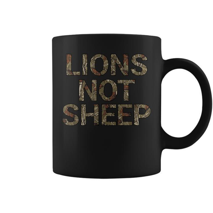 Lions Not Sheep Natural Brush Camo Graphic  Coffee Mug