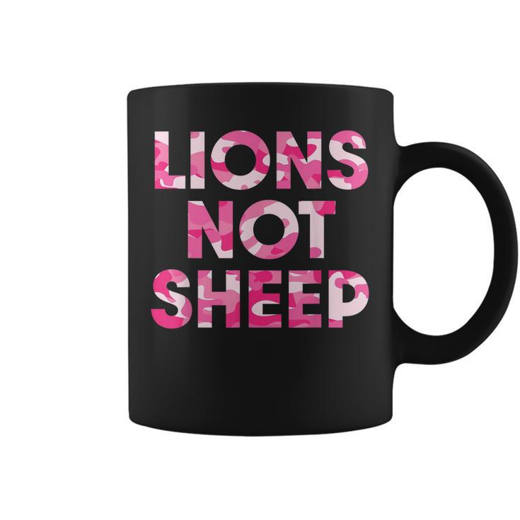 Lions Not Sheep Pink Camo Camouflage  Coffee Mug