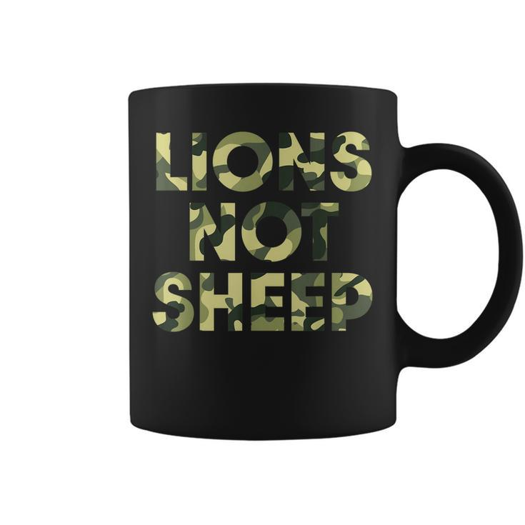 Lions Not Sheep Regular Green Camo Camouflage  Coffee Mug