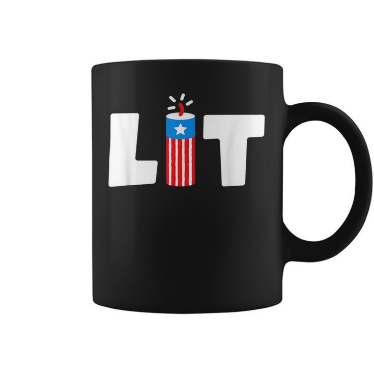 Lit 4Th Of July Patriotic Vintage Coffee Mug